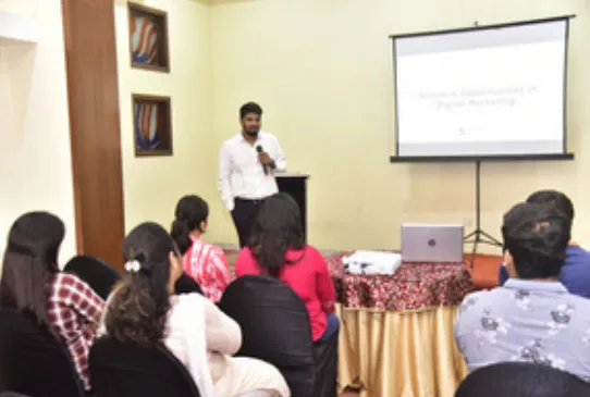 Ankur Agarwal addressing an audience
